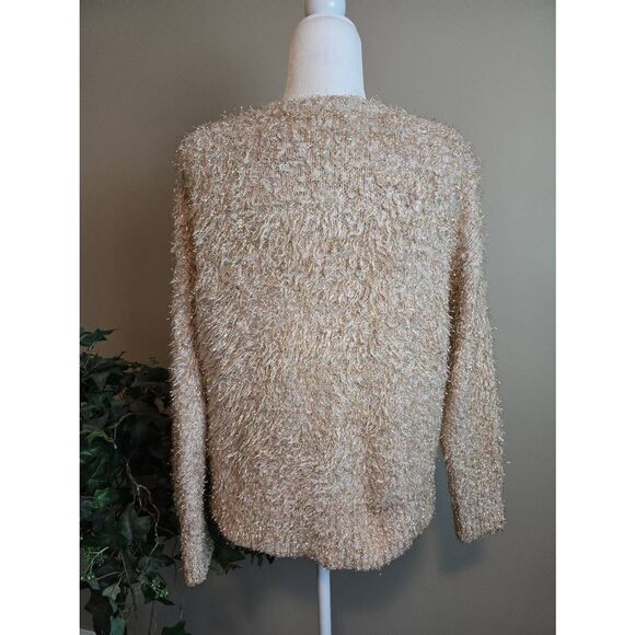 Wild Fable Sweater Sz M Gold Fuzzy - Picture 4 of 7